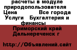 расчеты в модуле природопользователя › Цена ­ 3 000 - Все города Услуги » Бухгалтерия и финансы   . Приморский край,Дальнереченск г.